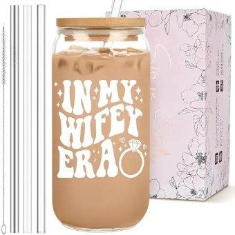 In My Wifey Era Glass Cup Tumbler #0 default thumbnail