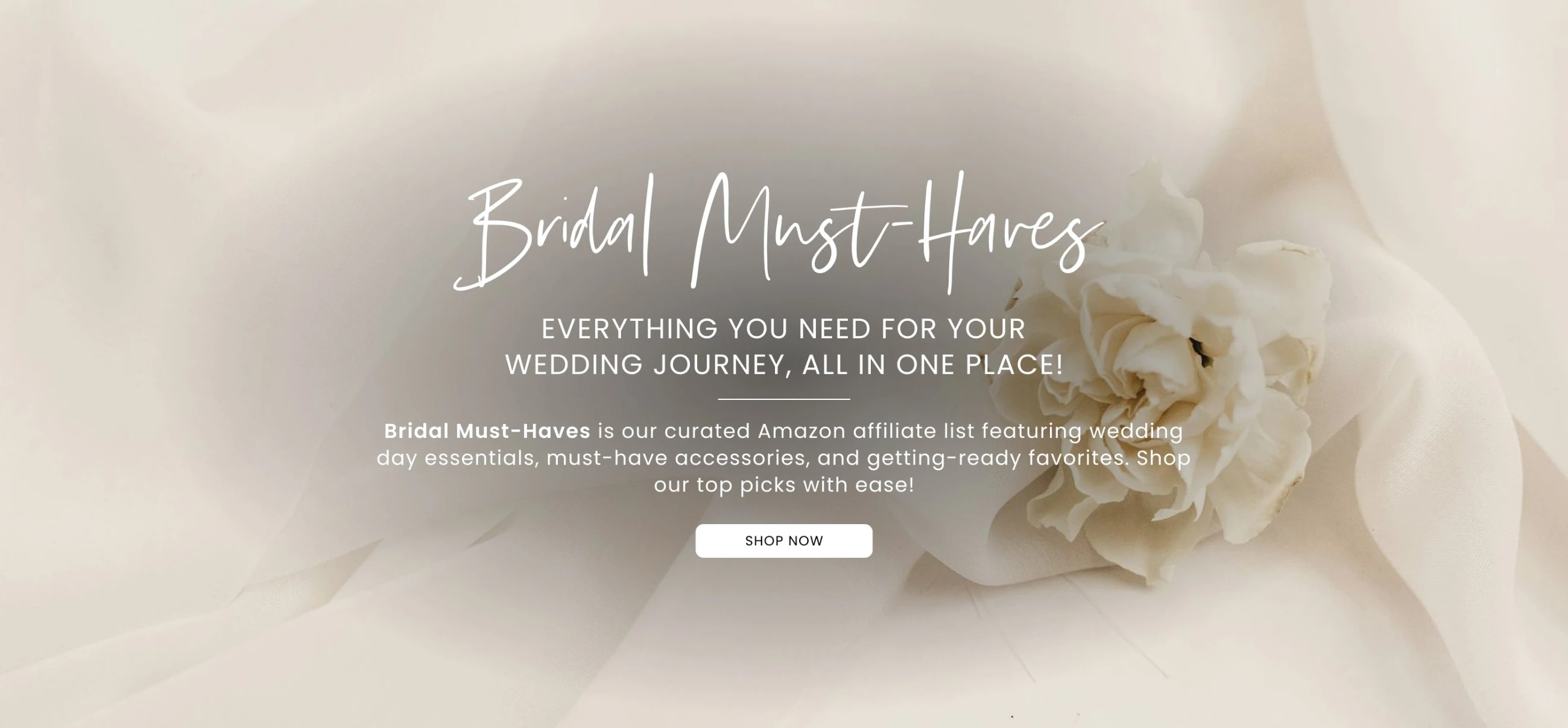 Bridal Must-haves desktop banner