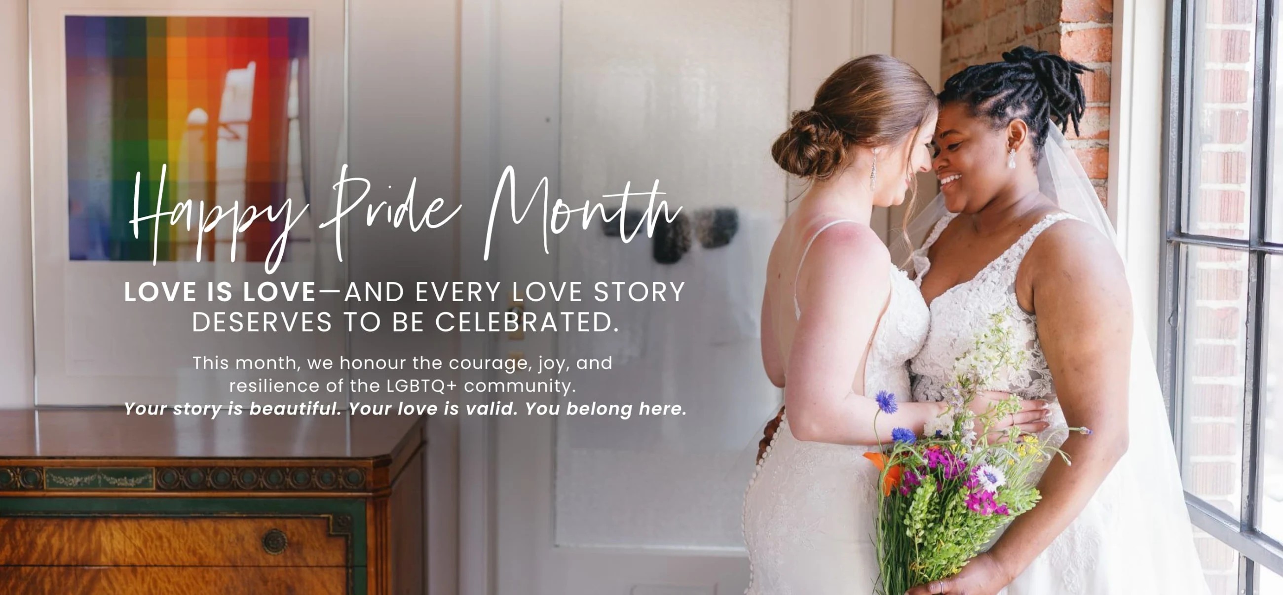 Happy Pride Month desktop banner