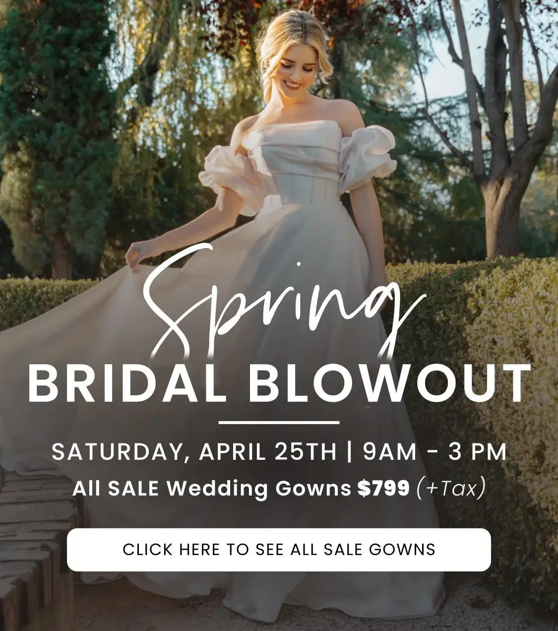Spring Bridal Blowout Sale Mobile Banner