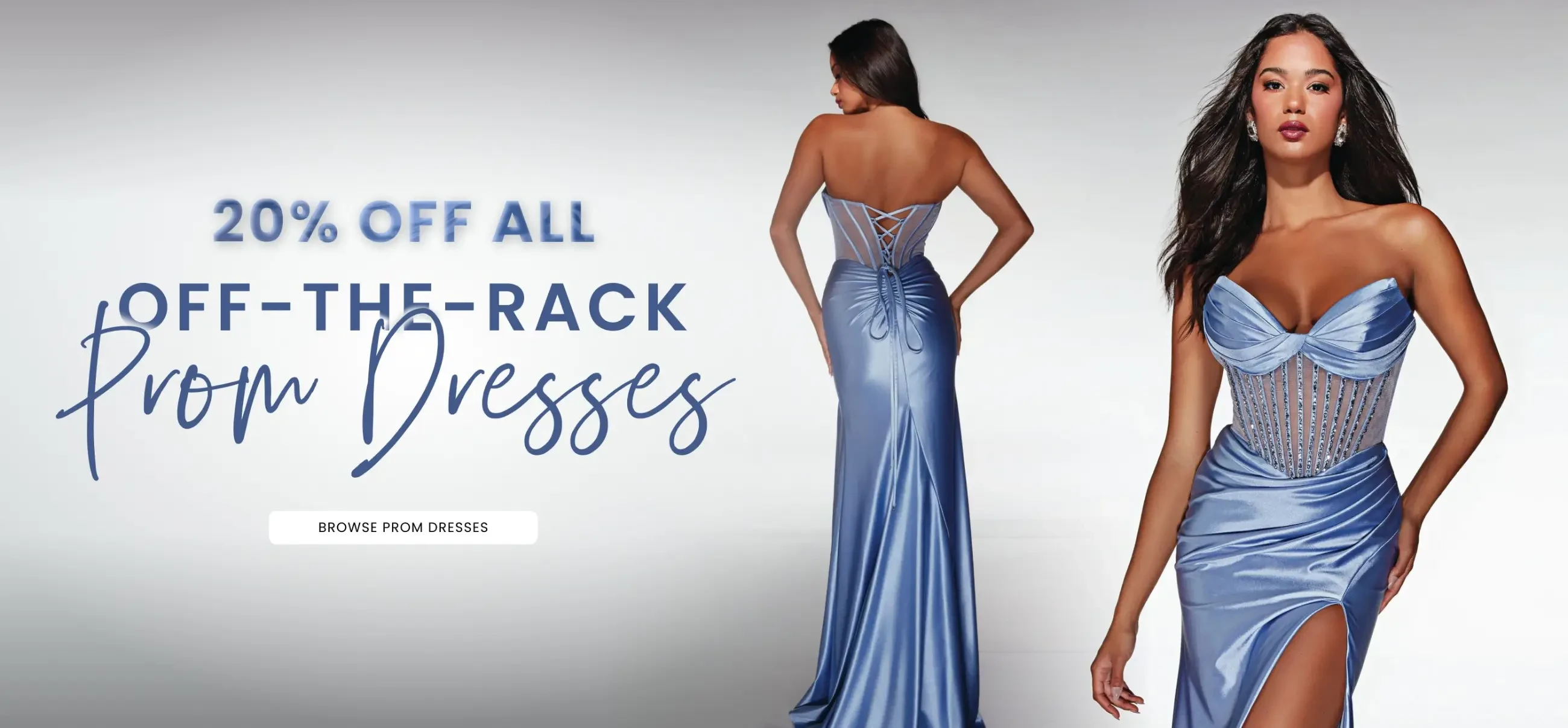Off The Rack Prom Dresses Desktop Banner