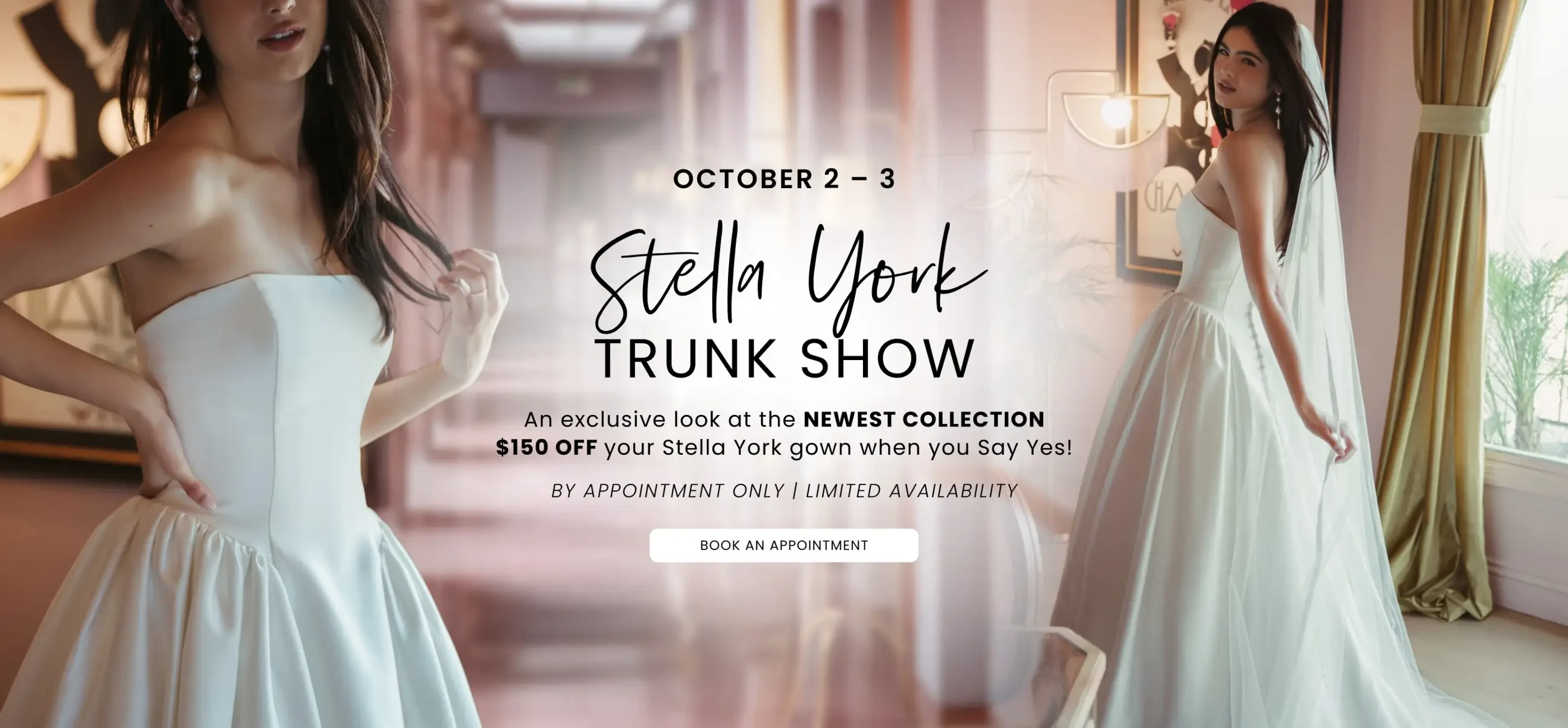 Stella York Trunk Show Banner for Desktop