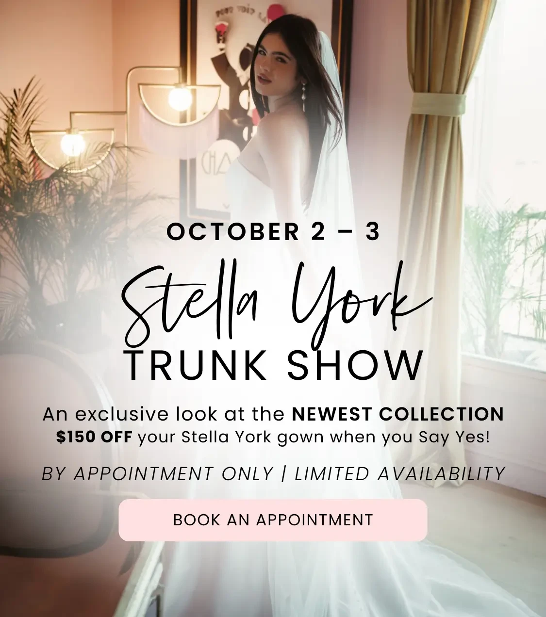 Stella York Trunk Show Banner for Mobile